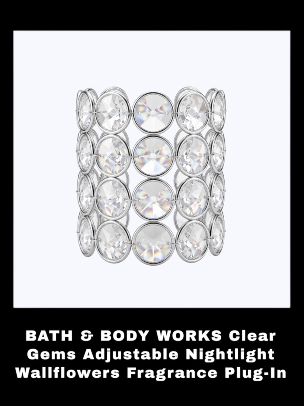 BATH & BODY WORKS Clear Gems Light Up Scent Control Wallflower Fragrance Plug-In